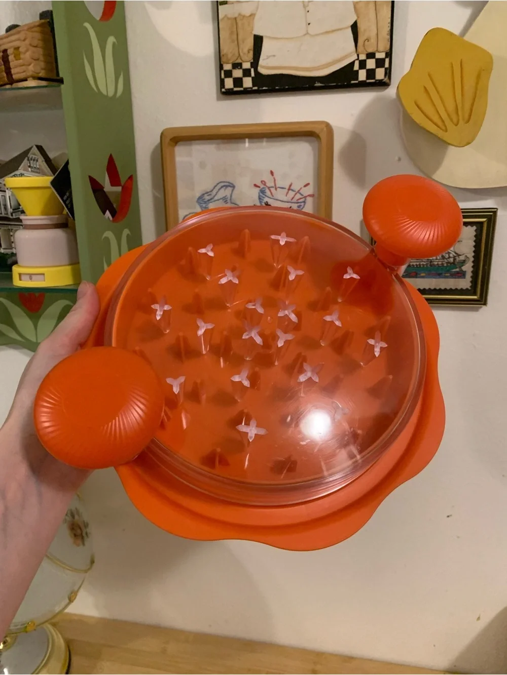 Orange chicken meat shredder